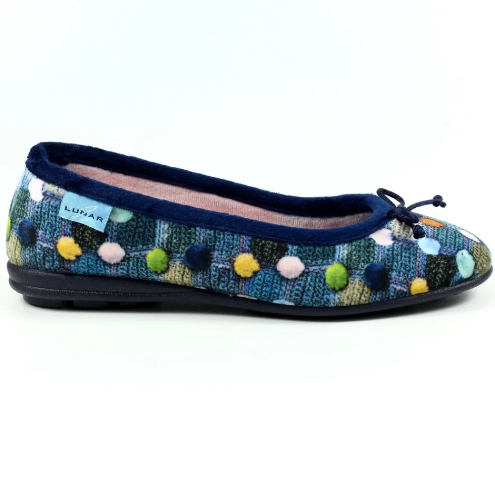 Lunar Shoes Babouche Escarpin Bleu Magique- Ballerine | A Enfiler