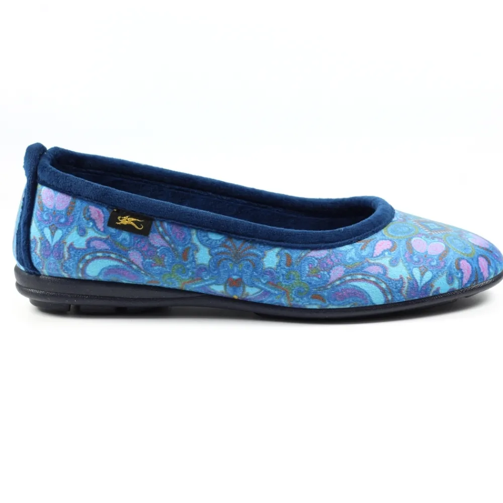 Lunar Shoes Babouche escarpin Llb meribel bleu- Ballerine