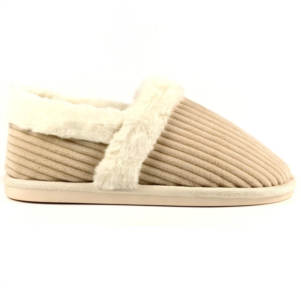 Lunar Shoes Babouche Fara Beige- Chaussons En Coffret Cadeau | Ballerine