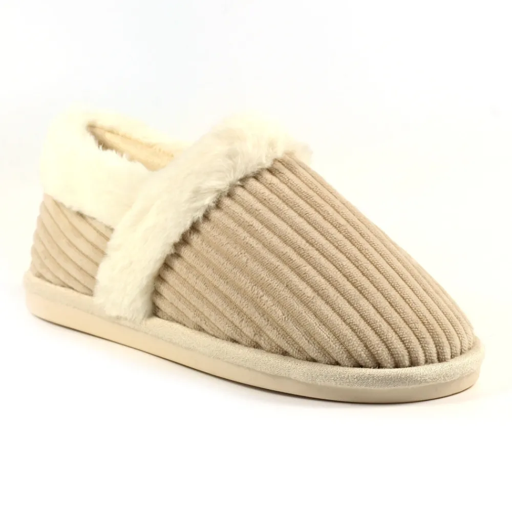 Lunar Shoes Babouche Fara Beige- Chaussons En Coffret Cadeau | Ballerine