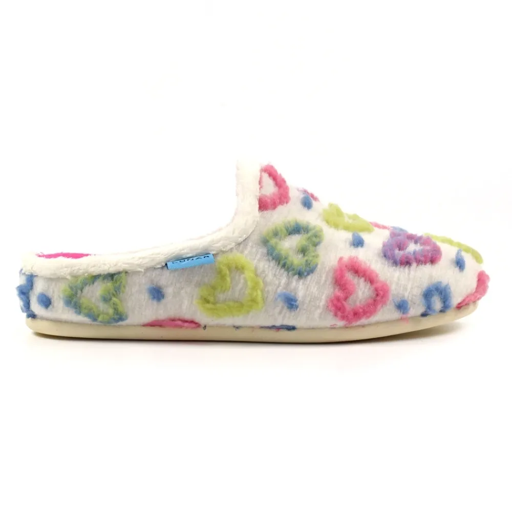 Lunar Shoes Babouche Mule Blanche Valentine- A Enfiler | Mule