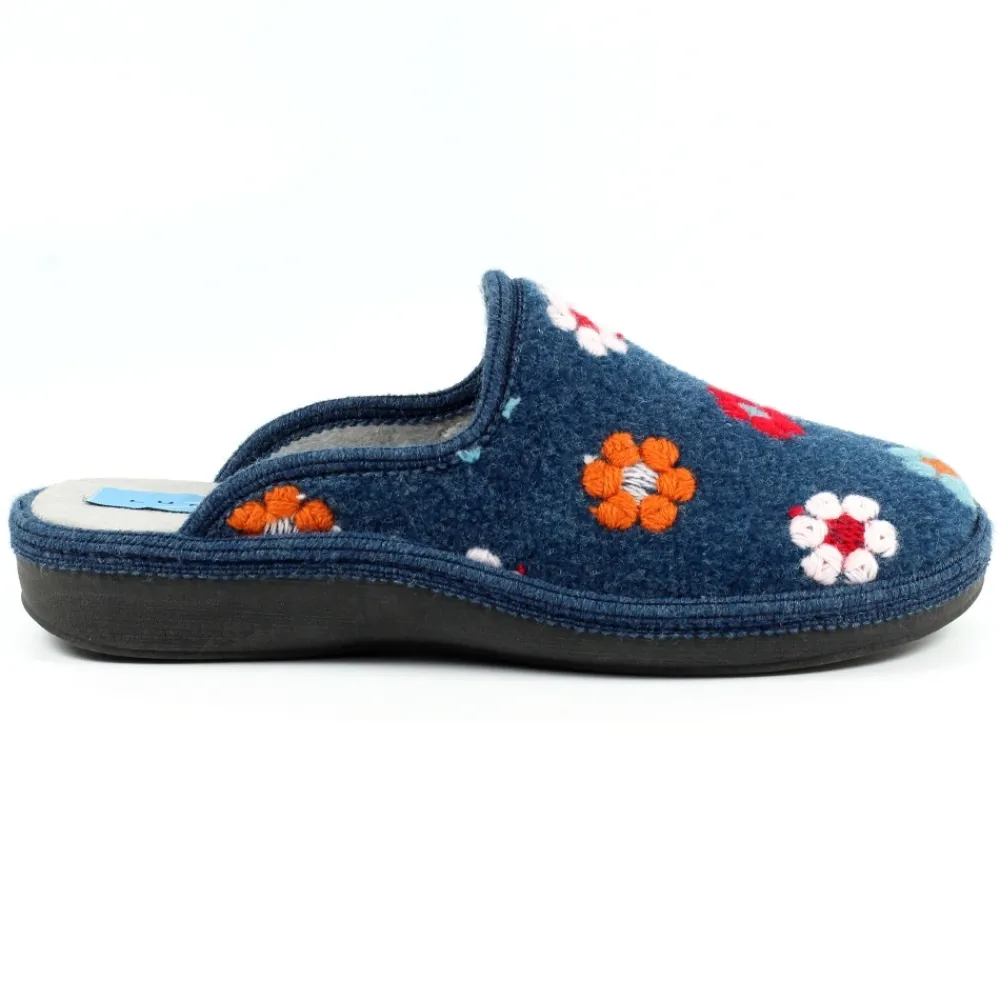 Lunar Shoes Babouche Mule Bleue Anthère- A Enfiler | Mule