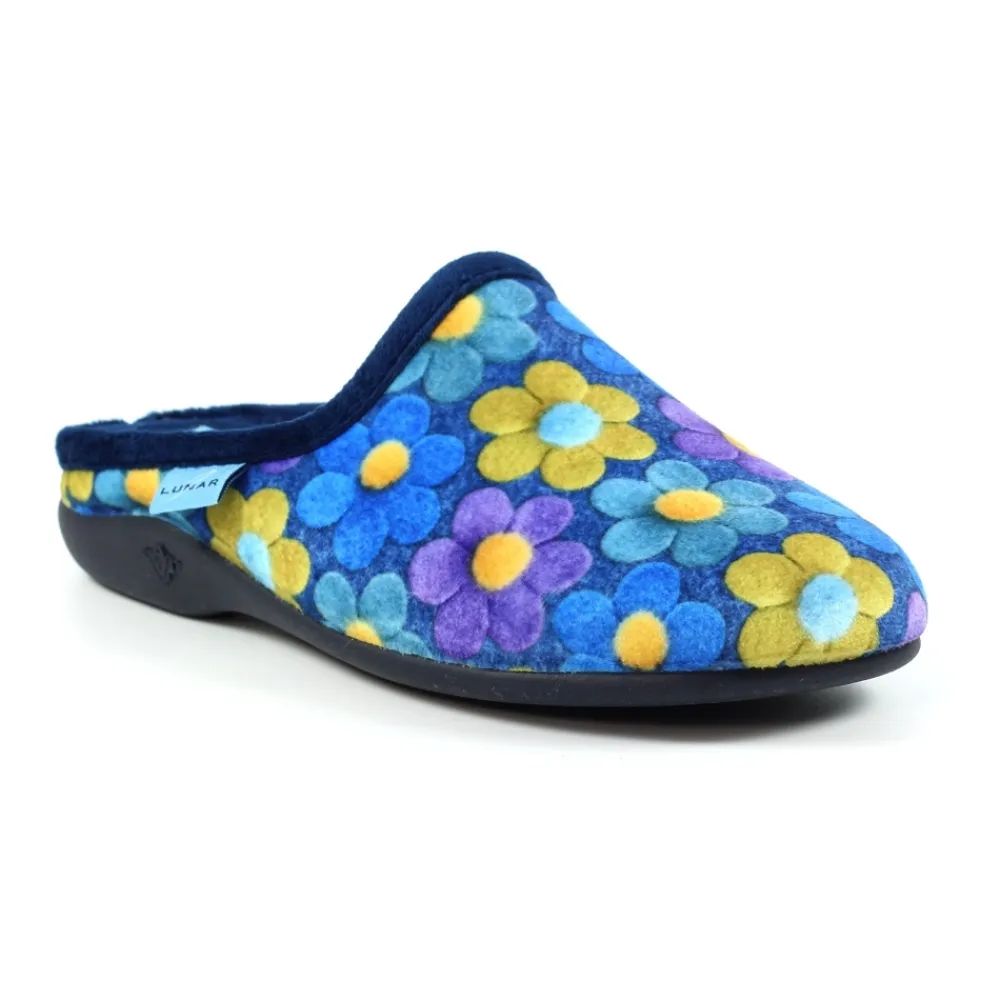 Lunar Shoes Babouche Mule Bleue Cameo- A Enfiler | Mule