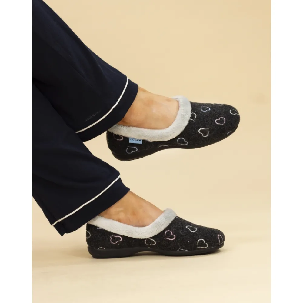 Lunar Shoes Babouche Sandino Noire- A Enfiler