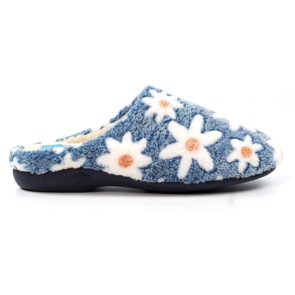 Lunar Shoes Chausson Bleu Plumeria- A Enfiler | Mule