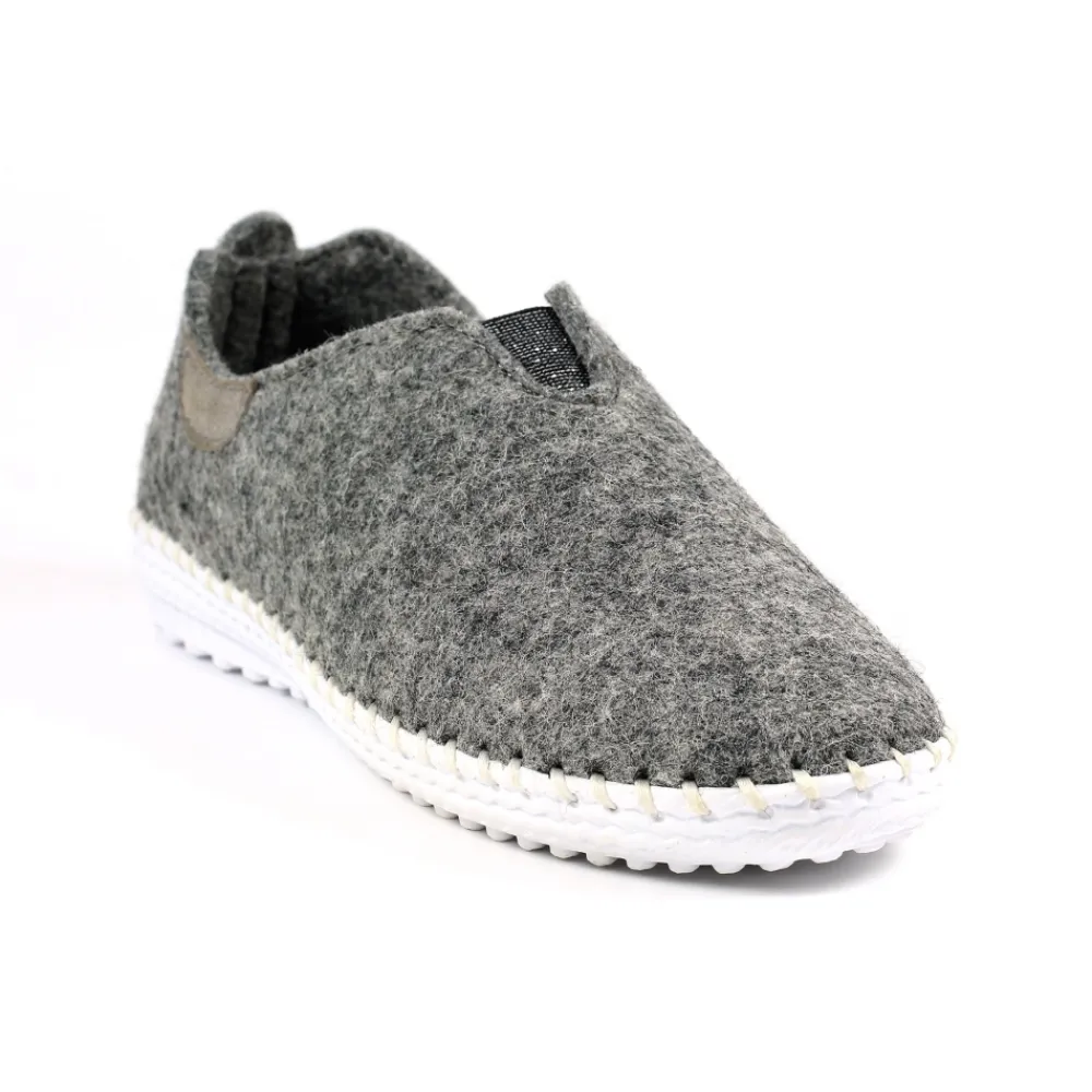 Lunar Shoes Chausson Complet Gris Colette- A Enfiler