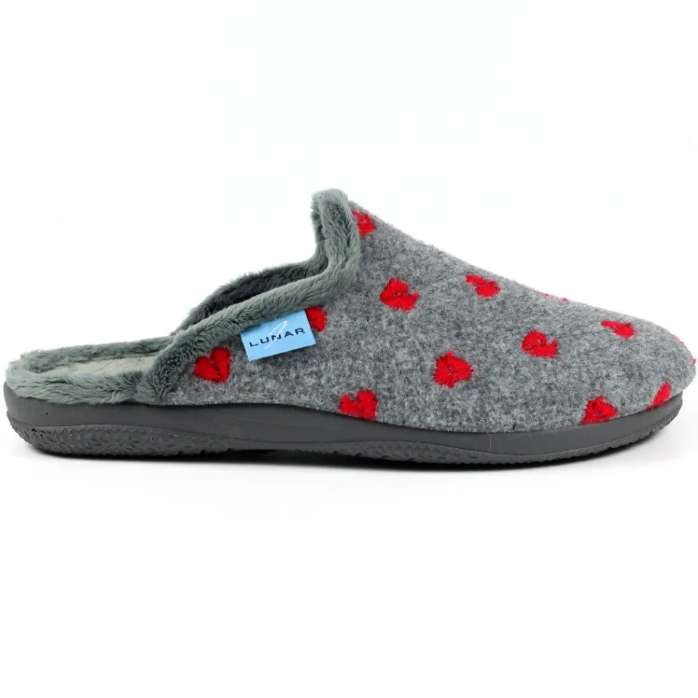 Lunar Shoes Chausson Mule Bruna Gris- A Enfiler | Mule