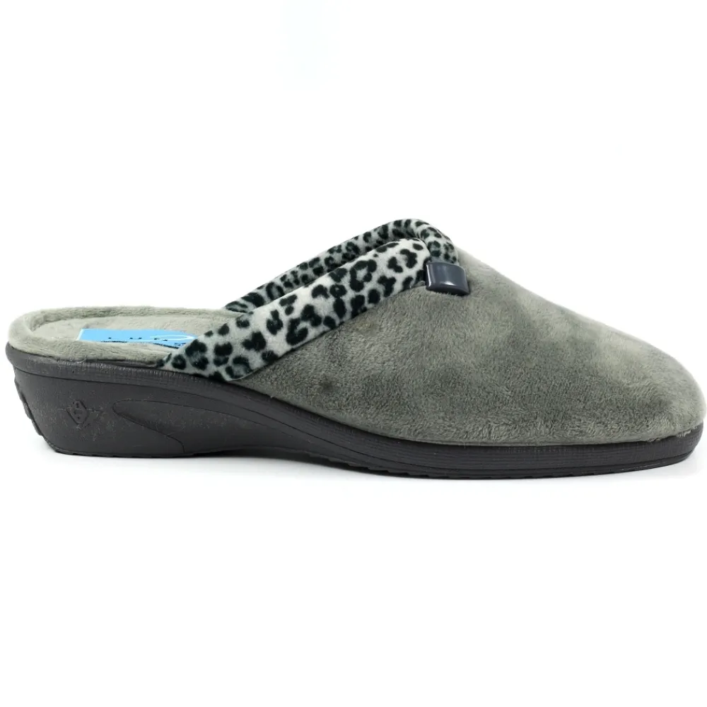 Lunar Shoes Chausson Ocelot Gris Michelle- A Enfiler | Mule