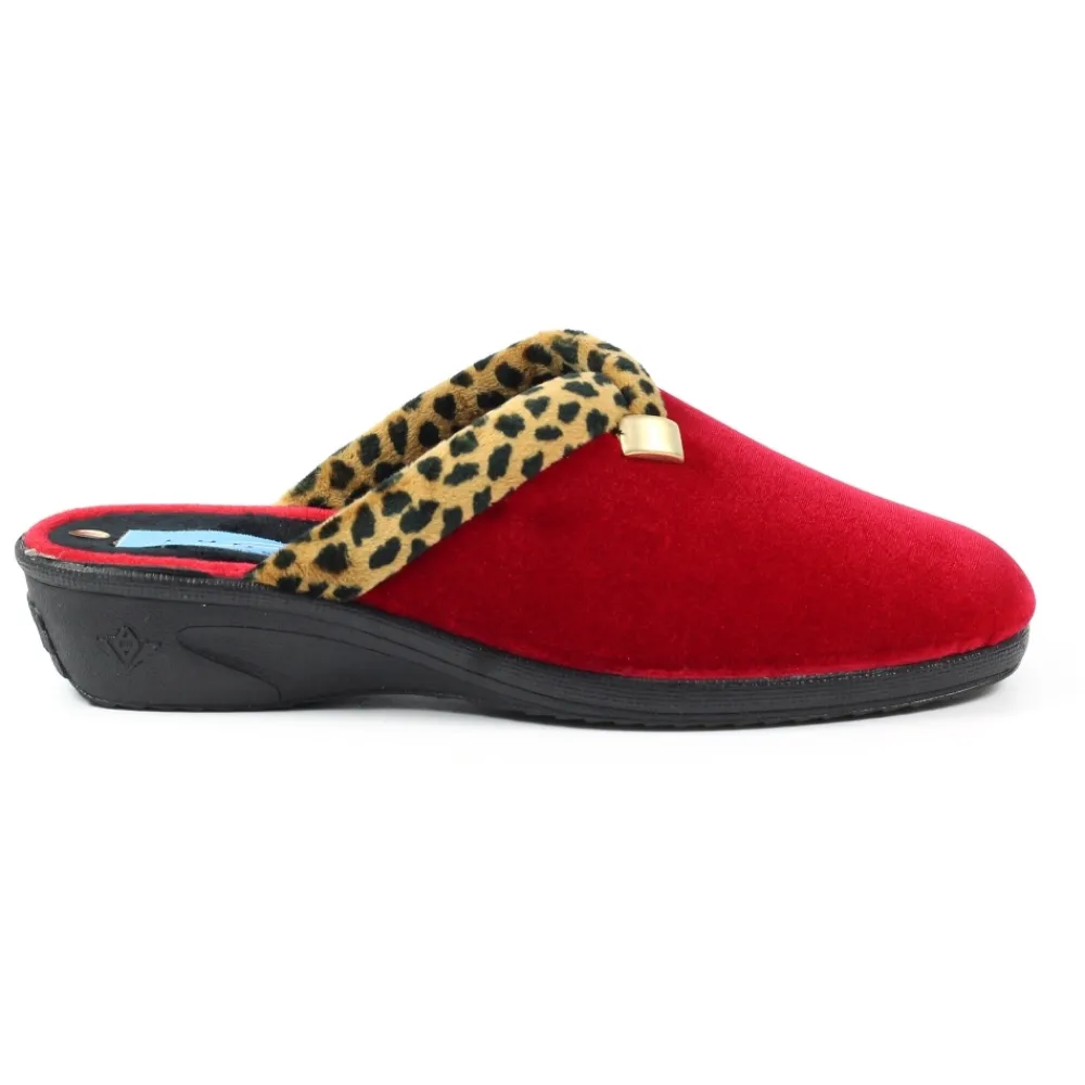 Lunar Shoes Chausson Ocelot Rouge Michelle- A Enfiler | Mule