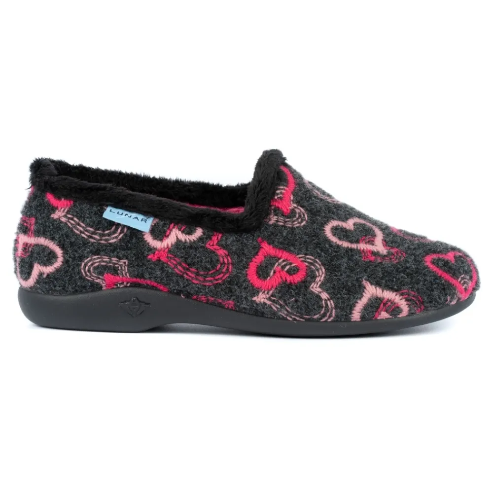 Lunar Shoes Chausson Plein Coeur Noir Jolly- Ballerine