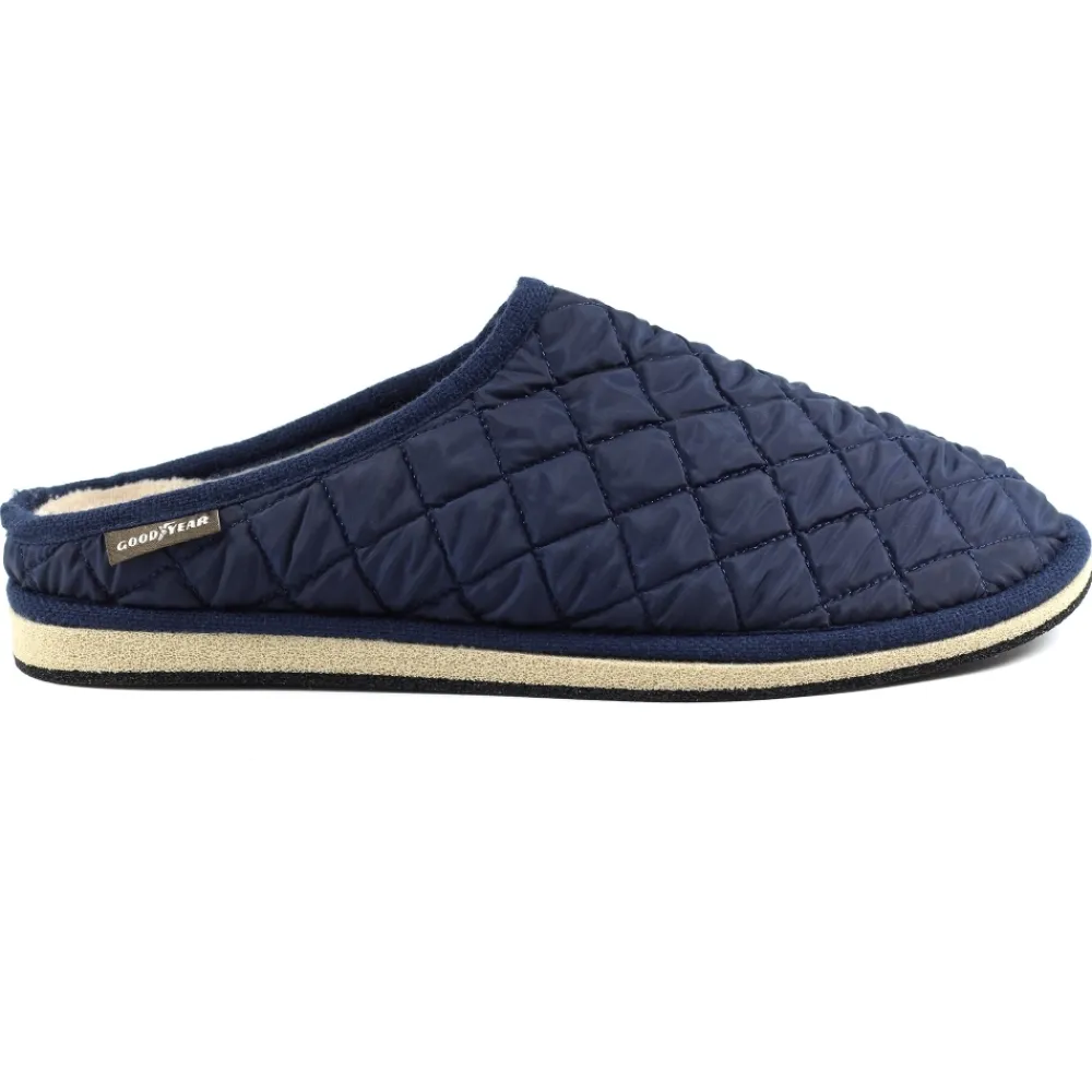 Lunar Shoes Chaussons Bradshaw Bleu Marine-Homme Chaussons Pour Hommes