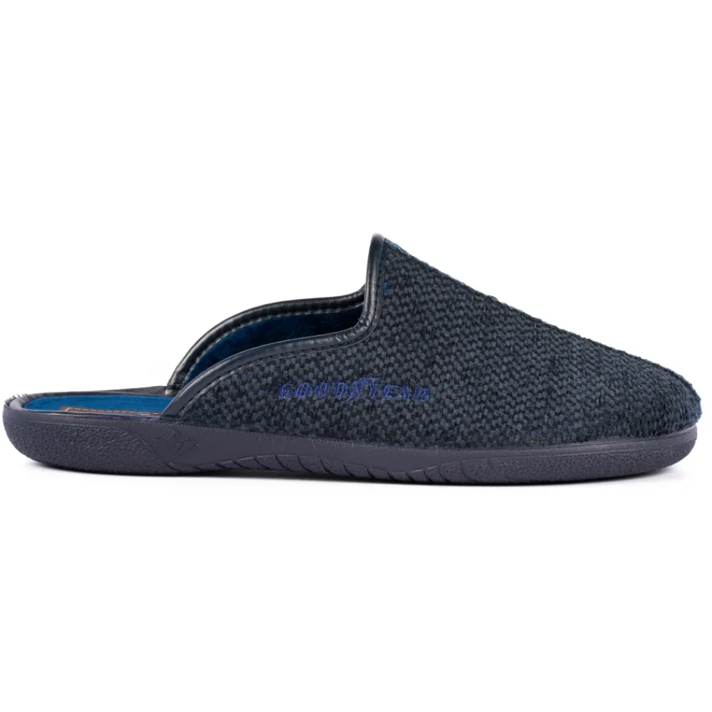 Lunar Shoes Chaussons Mules Bleu Marine Doom-Homme Chaussons Pour Hommes