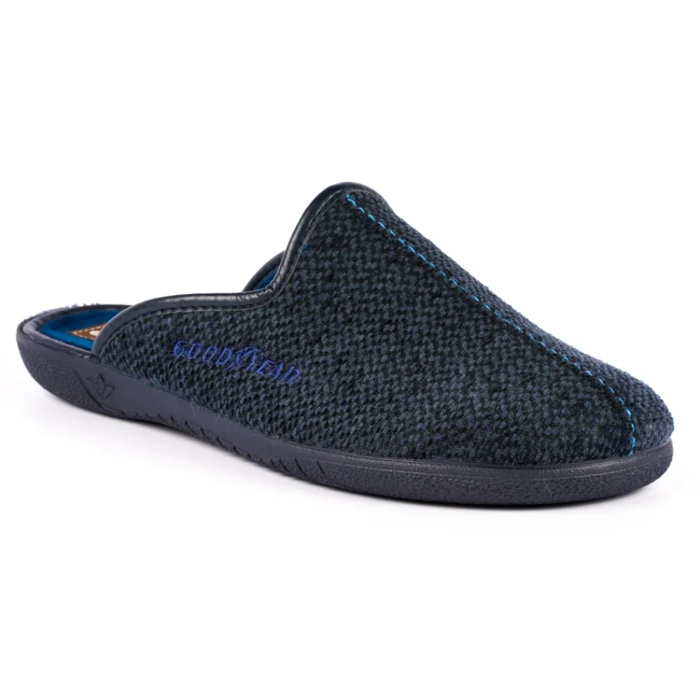 Lunar Shoes Chaussons Mules Bleu Marine Doom-Homme Chaussons Pour Hommes