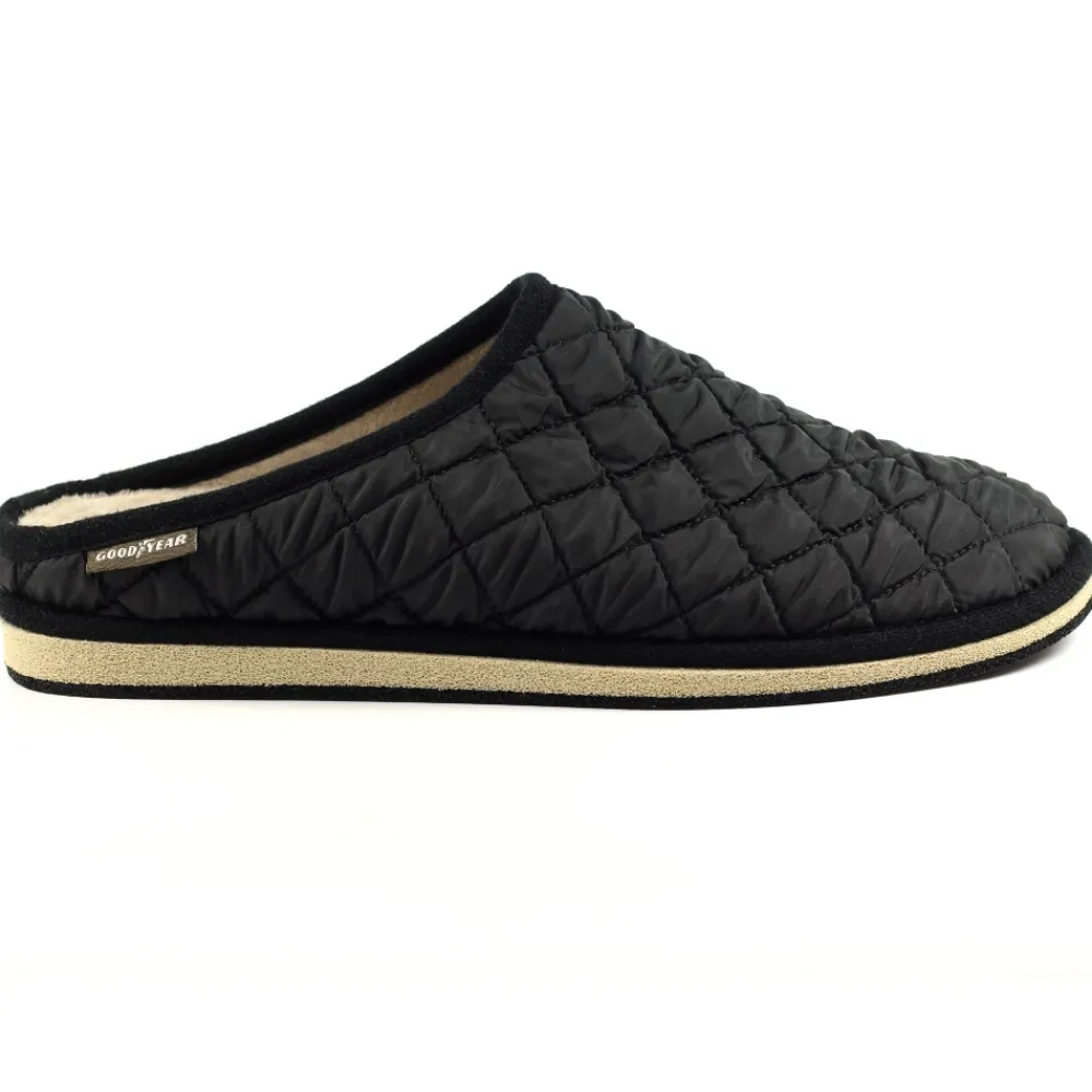 Lunar Shoes Chaussons Noirs Bradshaw-Homme Chaussons Pour Hommes