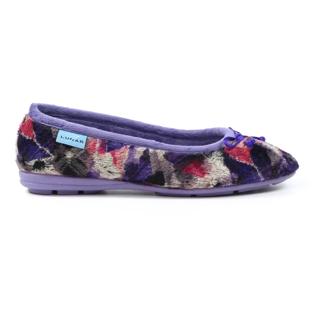 Lunar Shoes Chaussons Pompe Violet Goyave- Ballerine | A Enfiler