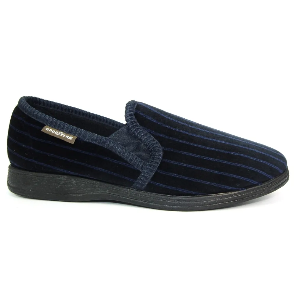 Lunar Shoes Don Pantoufle Souple Bleue-Homme Chaussons Pour Hommes