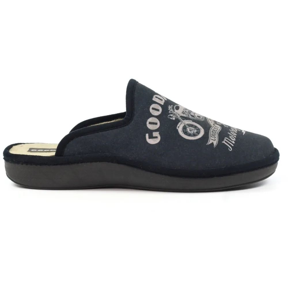 Lunar Shoes Mule Grise Huxley-Homme Chaussons Pour Hommes