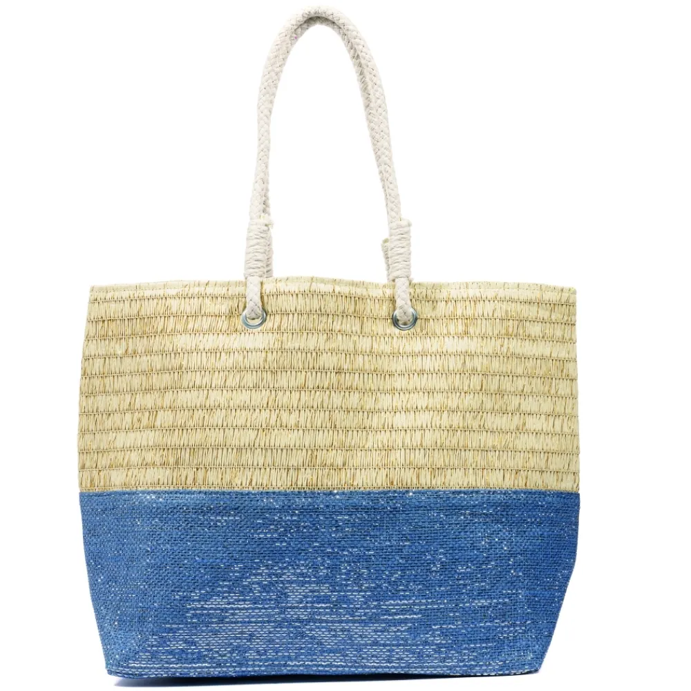 Lunar Shoes Sac De Plage Bicolore Bleu Multicolore Surie- Plage