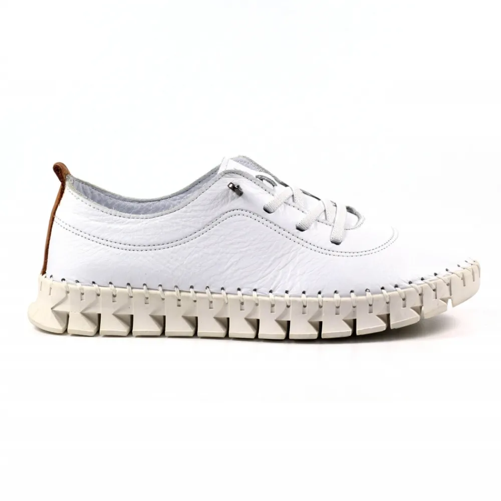 Lunar Shoes Tennis St Austell En Cuir Blanc- Baskets | Chaussures Habillées