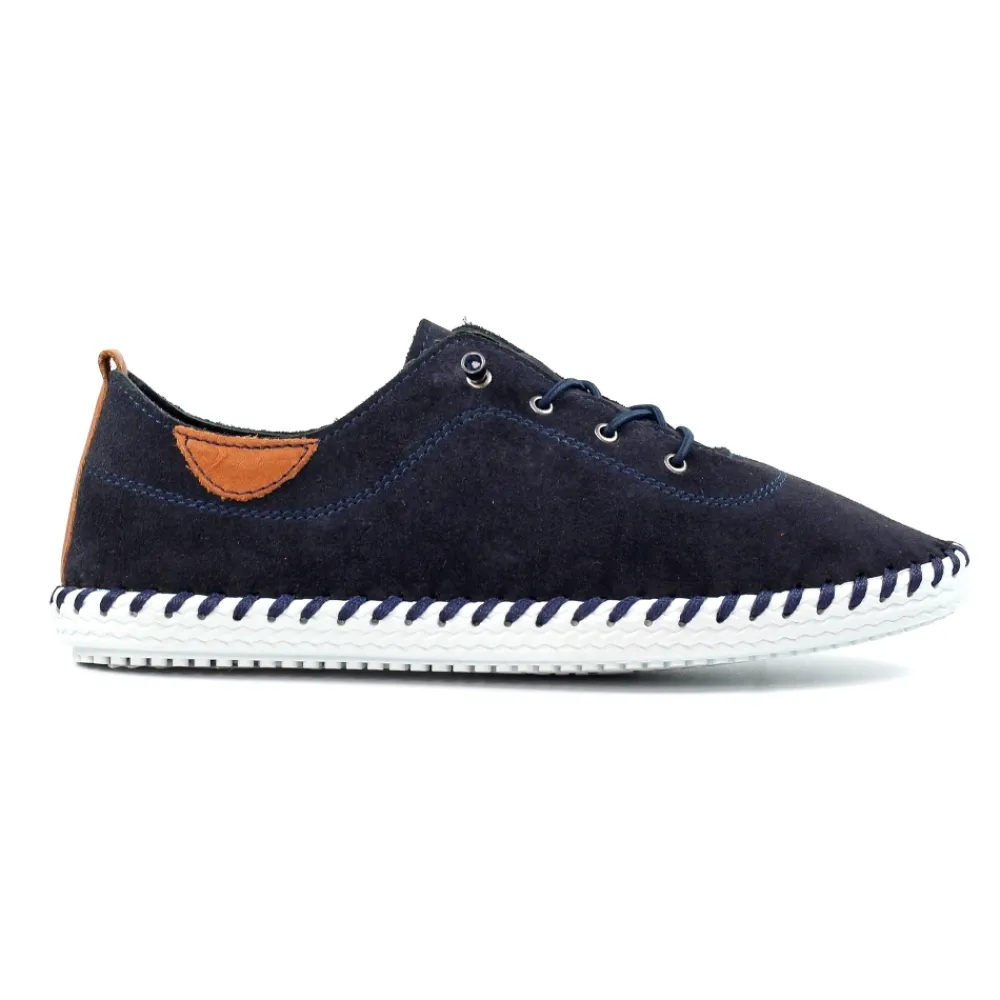 Lunar Shoes Tennis St Lawrence En Cuir Bleu Marine- Chaussures Habillées | Chaussures Plates