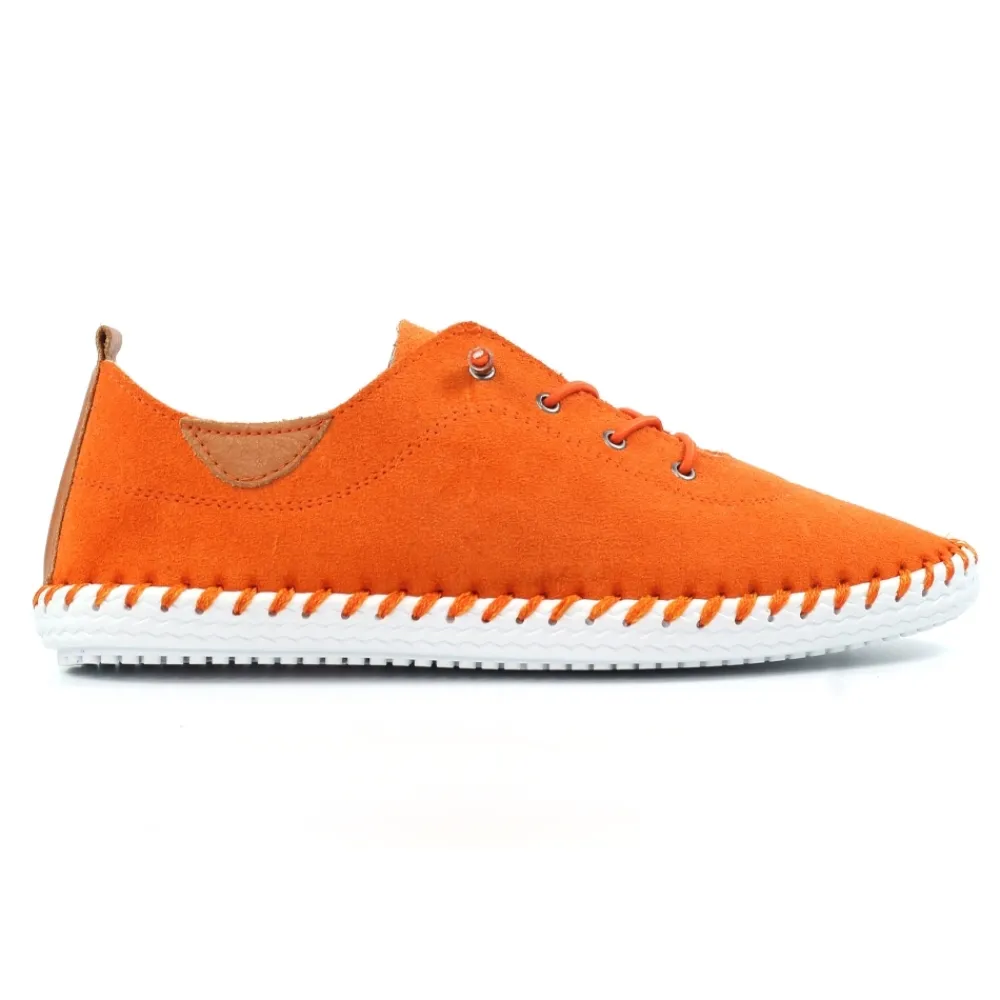 Lunar Shoes Tennis St Lawrence En Cuir Orange- Chaussures Habillées | Chaussures Plates