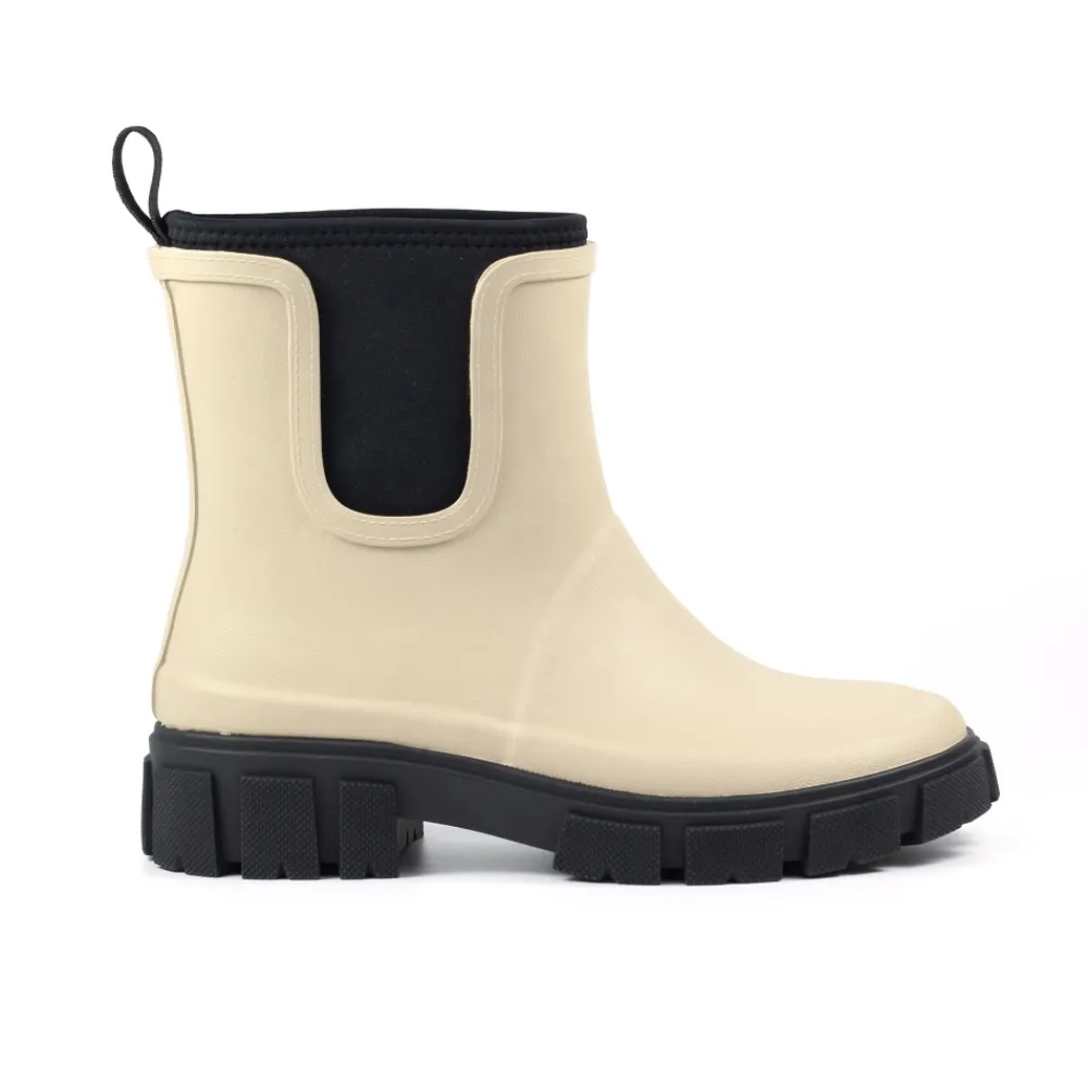 Lunar Shoes Wellington Cheville Crème Lake- Bottes | Bottes En Caoutchouc